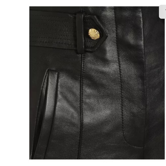 VERONICA BEARD Agee wide-leg leather pants-NWT-6 - Picture 7 of 12